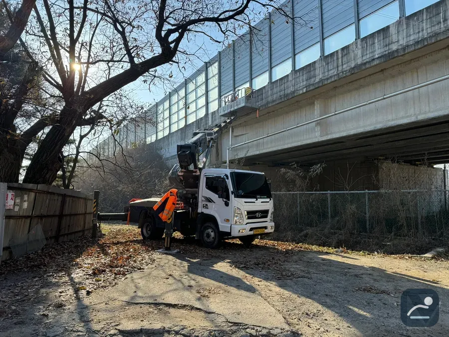 경북 스카이차 에어컨·실외기 작업 현장