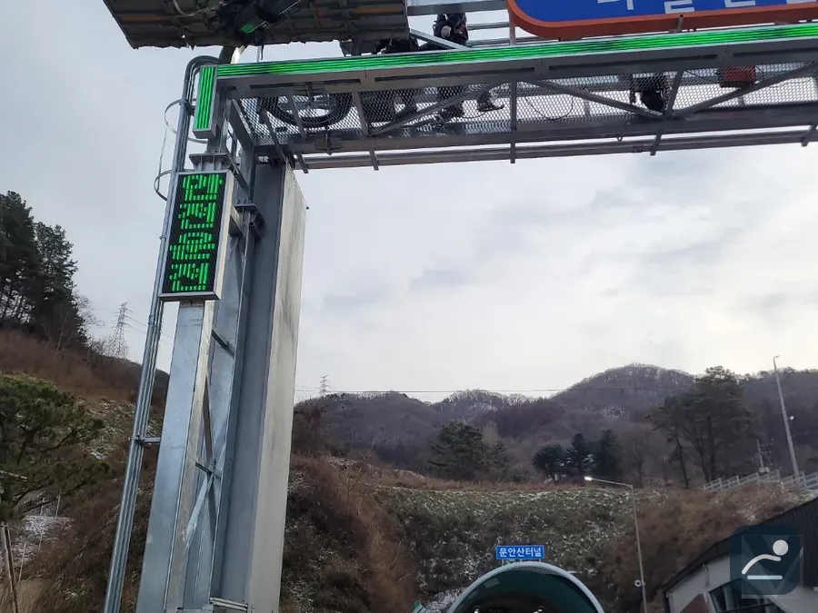 세종 스카이차 간판 설치·철거 현장